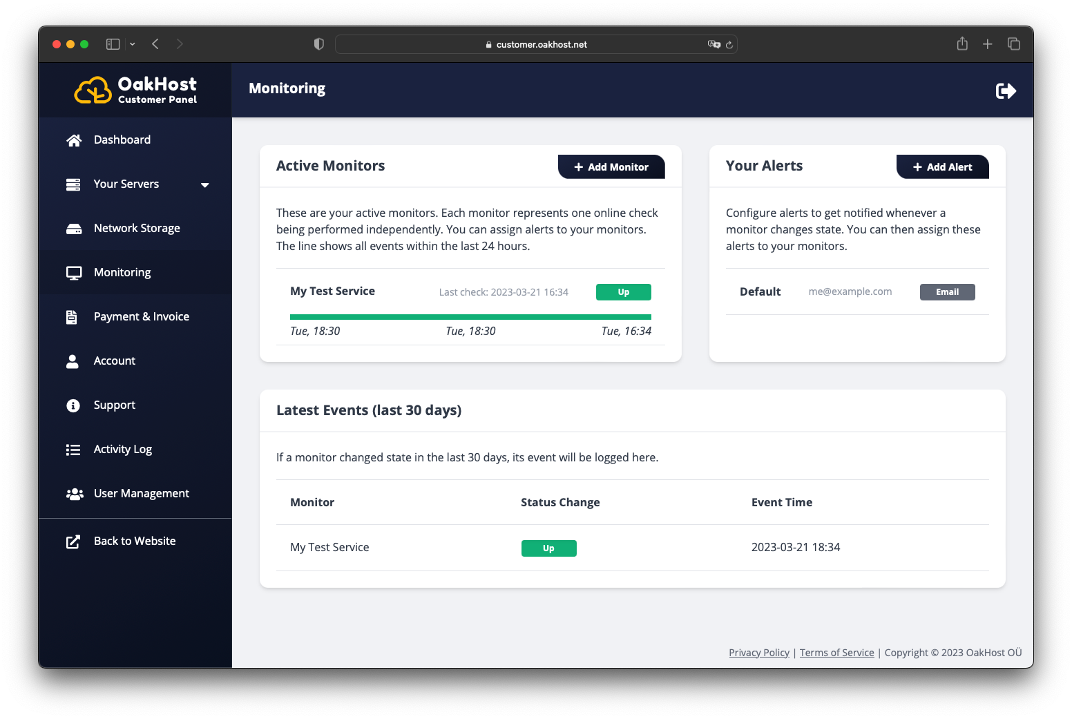 Customer Panel Monitoring